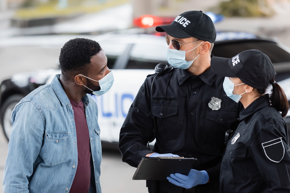 Police making an arrest in Fort Worth